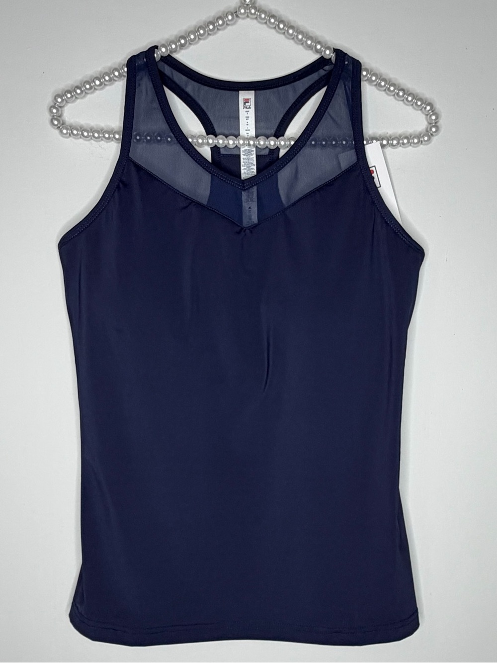 Fila Women's Navy Blue Mesh Athletic Tank Top Size Small